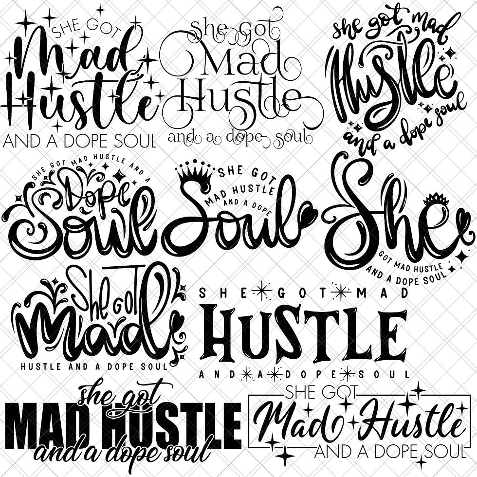 She Got Mad Hustle and a Dope Soul SVG bundle for women entrepreneurs, hustlers, and female business leaders