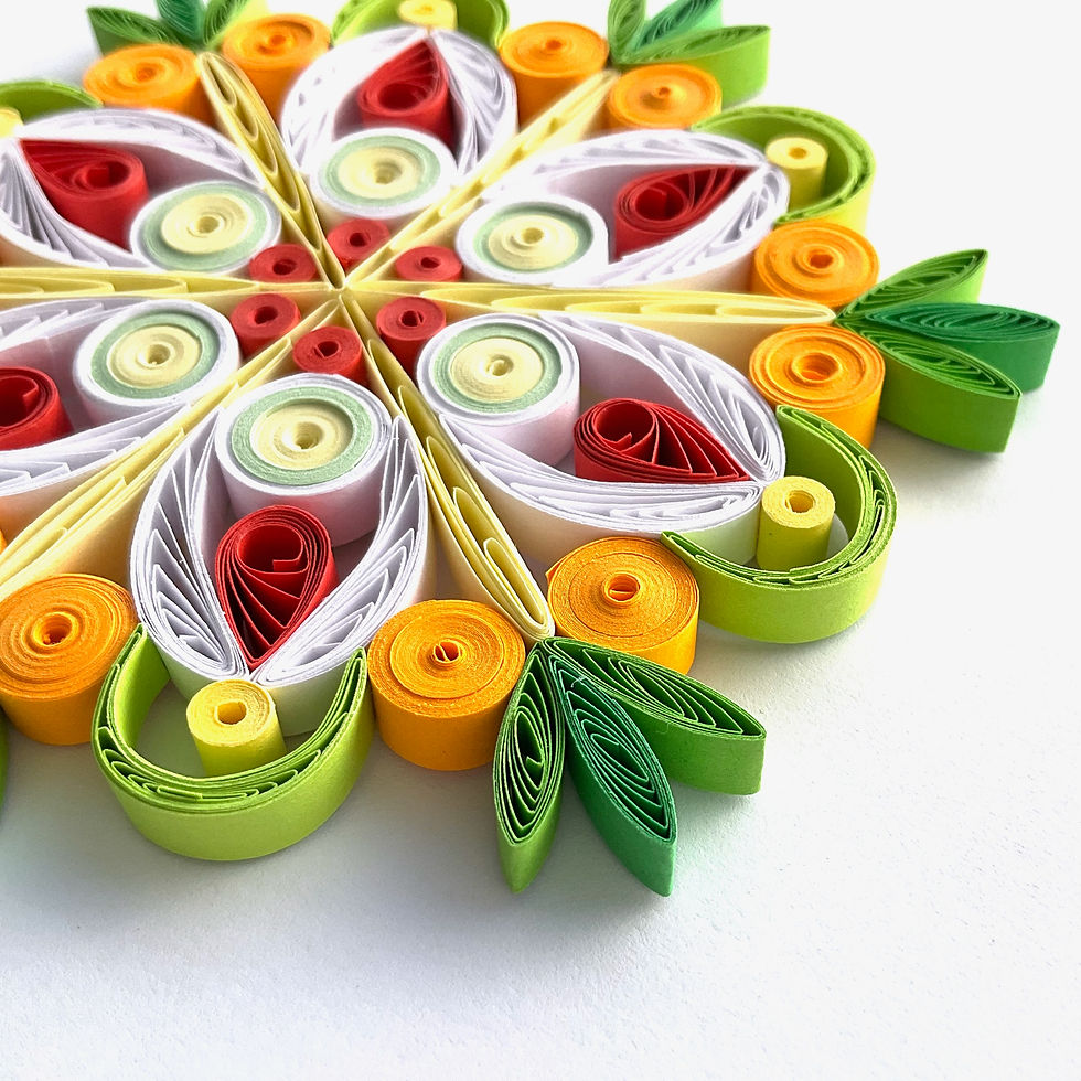 christmas ornament yellow green hanging christmas tree decoration paper quilled snowflake