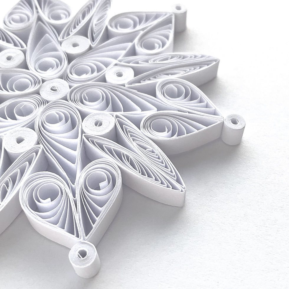 christmas ornament white hanging christmas tree decoration paper quilled snowflake