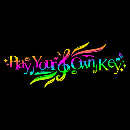 Play Your Own Key SVG music quote design for shirts, mugs, totes, classroom décor, and gifts