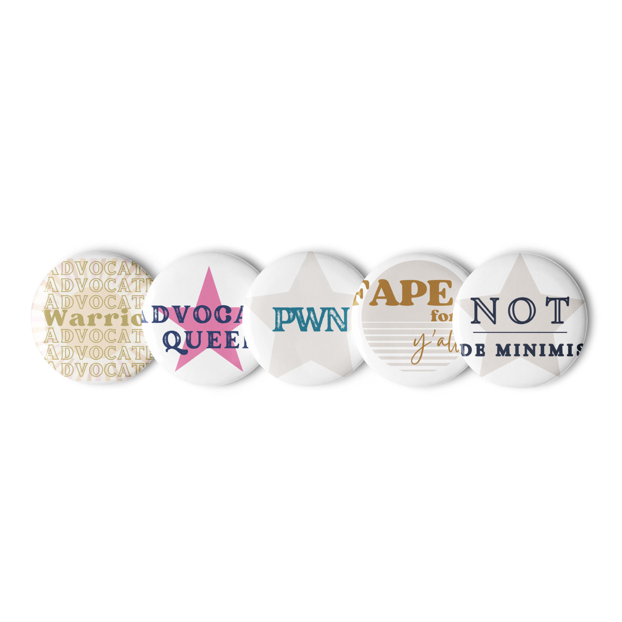 Set of Educational Advocacy pin buttons