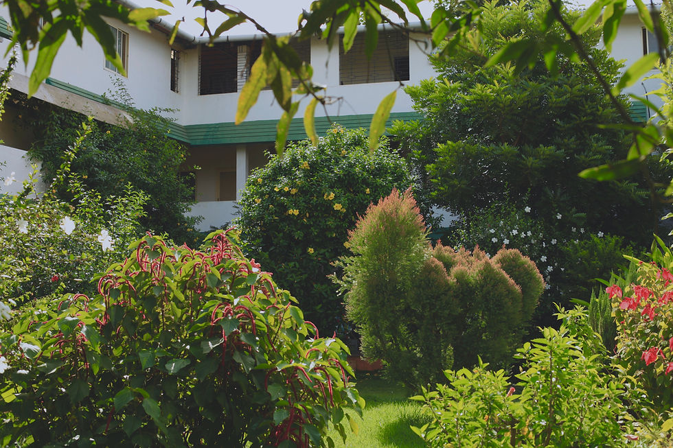 High angle view of a modern assisted living facility in Chennai