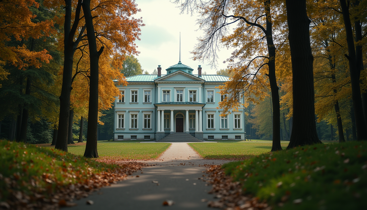 Eye-level view of the Vavilov Institute building in Russia