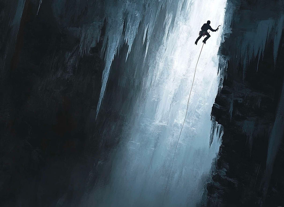 Avalanche cascade de glace