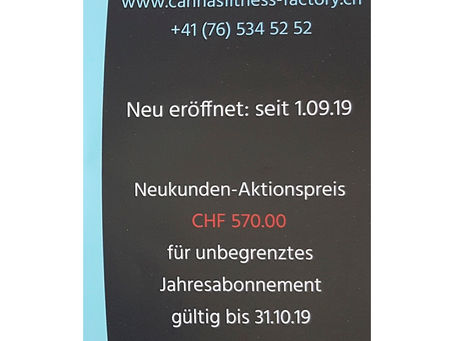 Neukunden Aktionspreis, für unbegrenztes Jahresabonnement CHF 570.00 bis 31.10.19