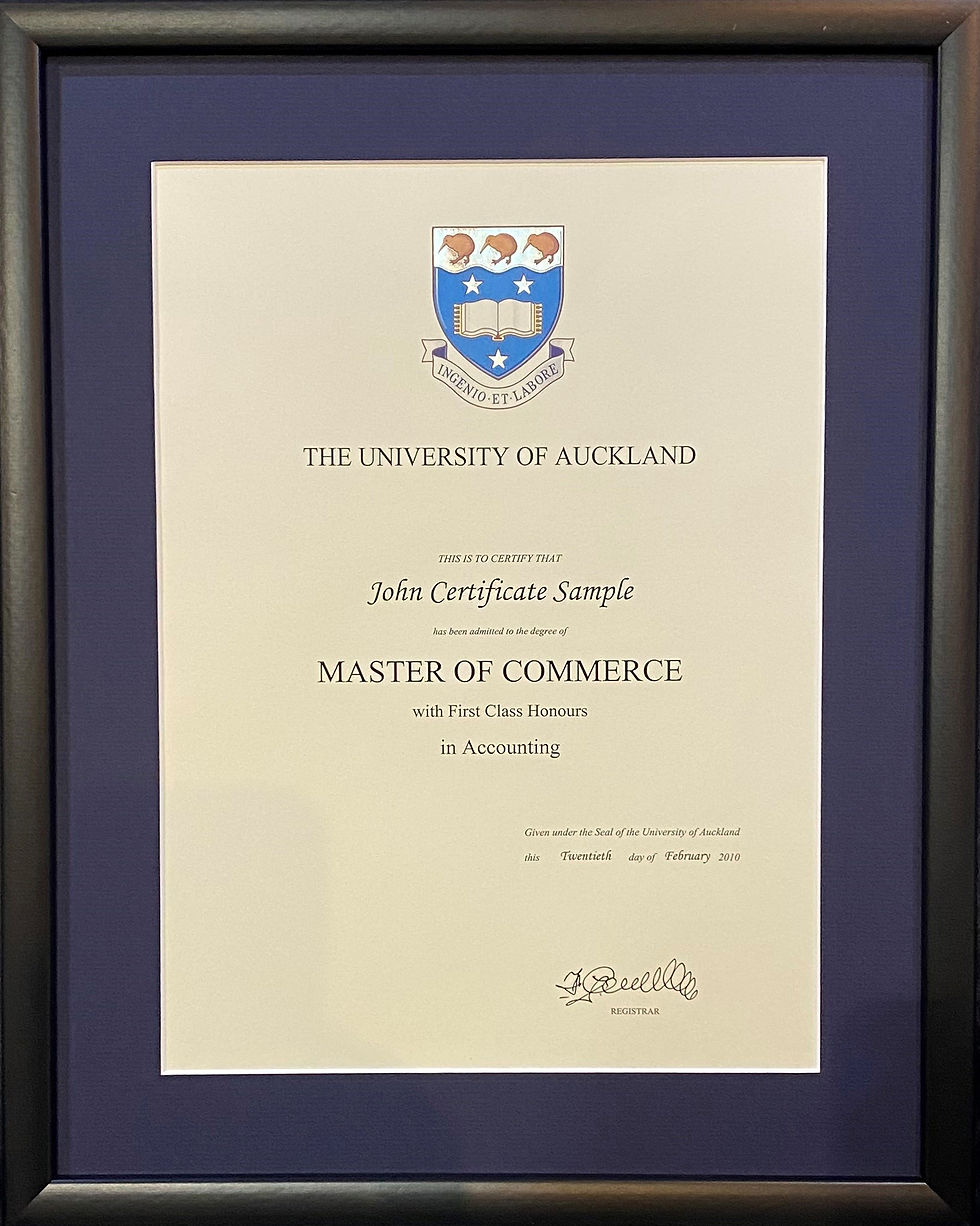 Auckland University Black UV Glass Fine Art & Framing