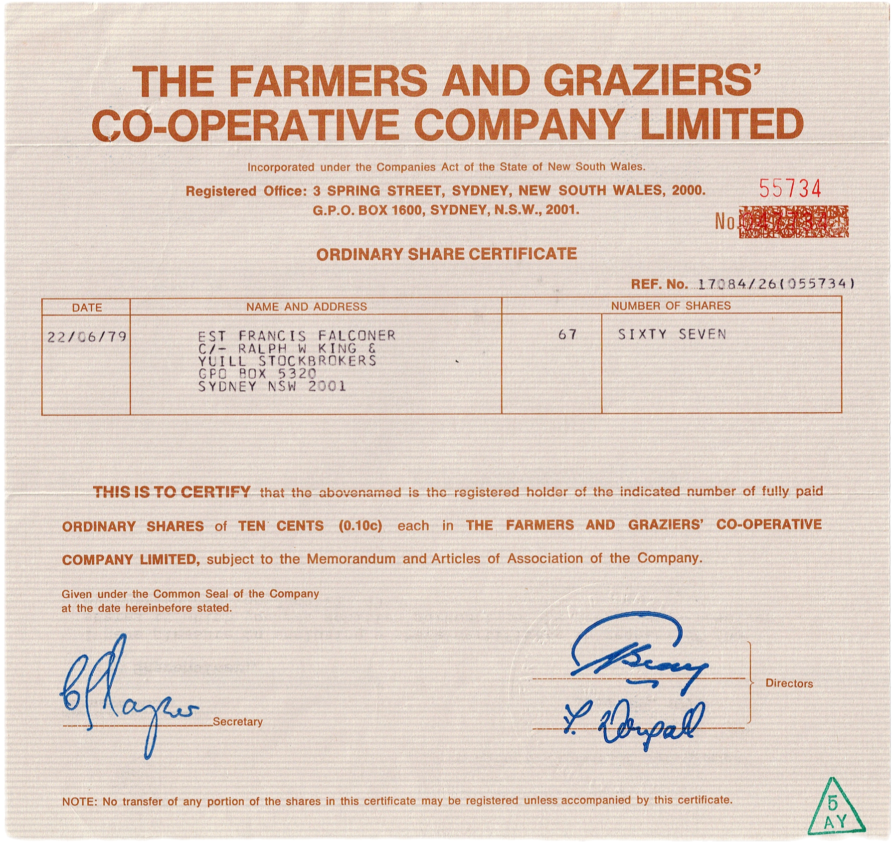 THE FARMERS AND GRAZIERS' CO_OPERATIVE COMPANY LIMITED
