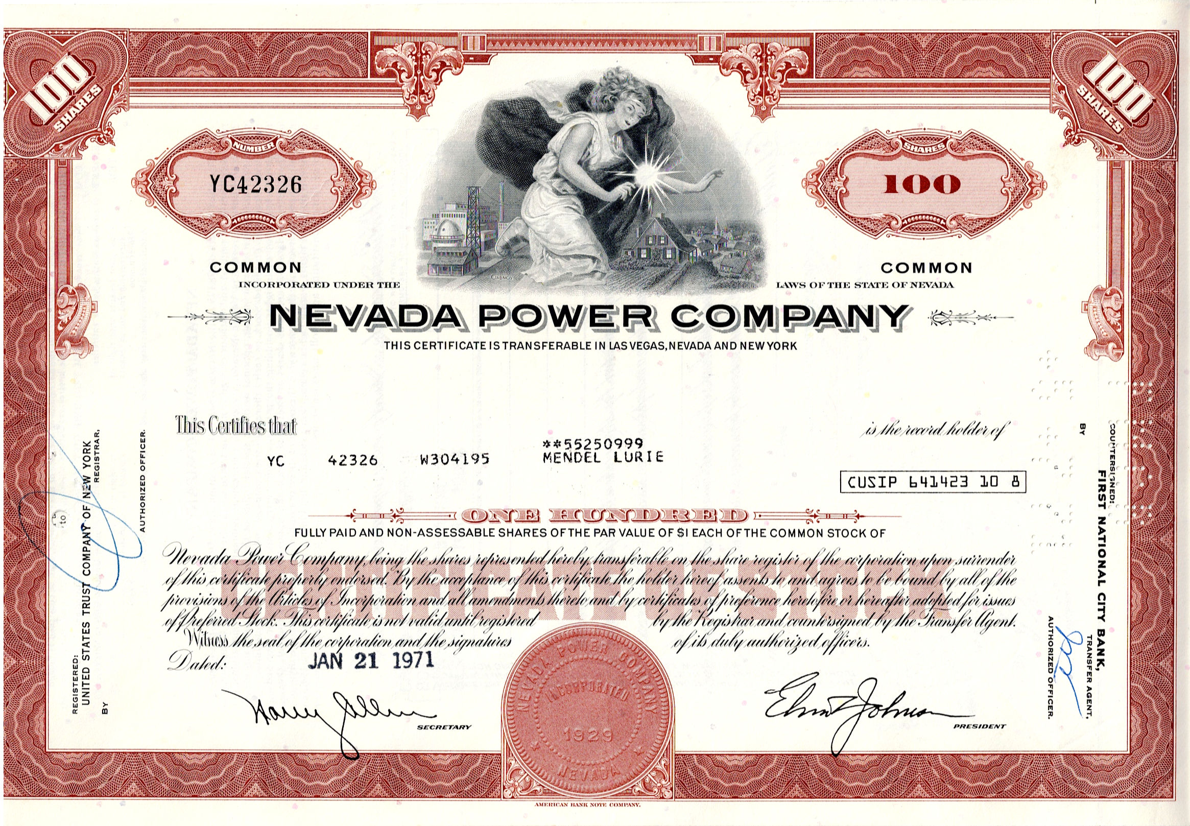 NEVADA POWER COMPANY