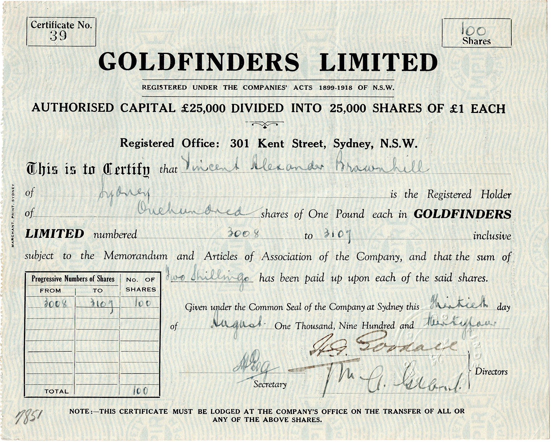 GOLDFINDERS LIMITED