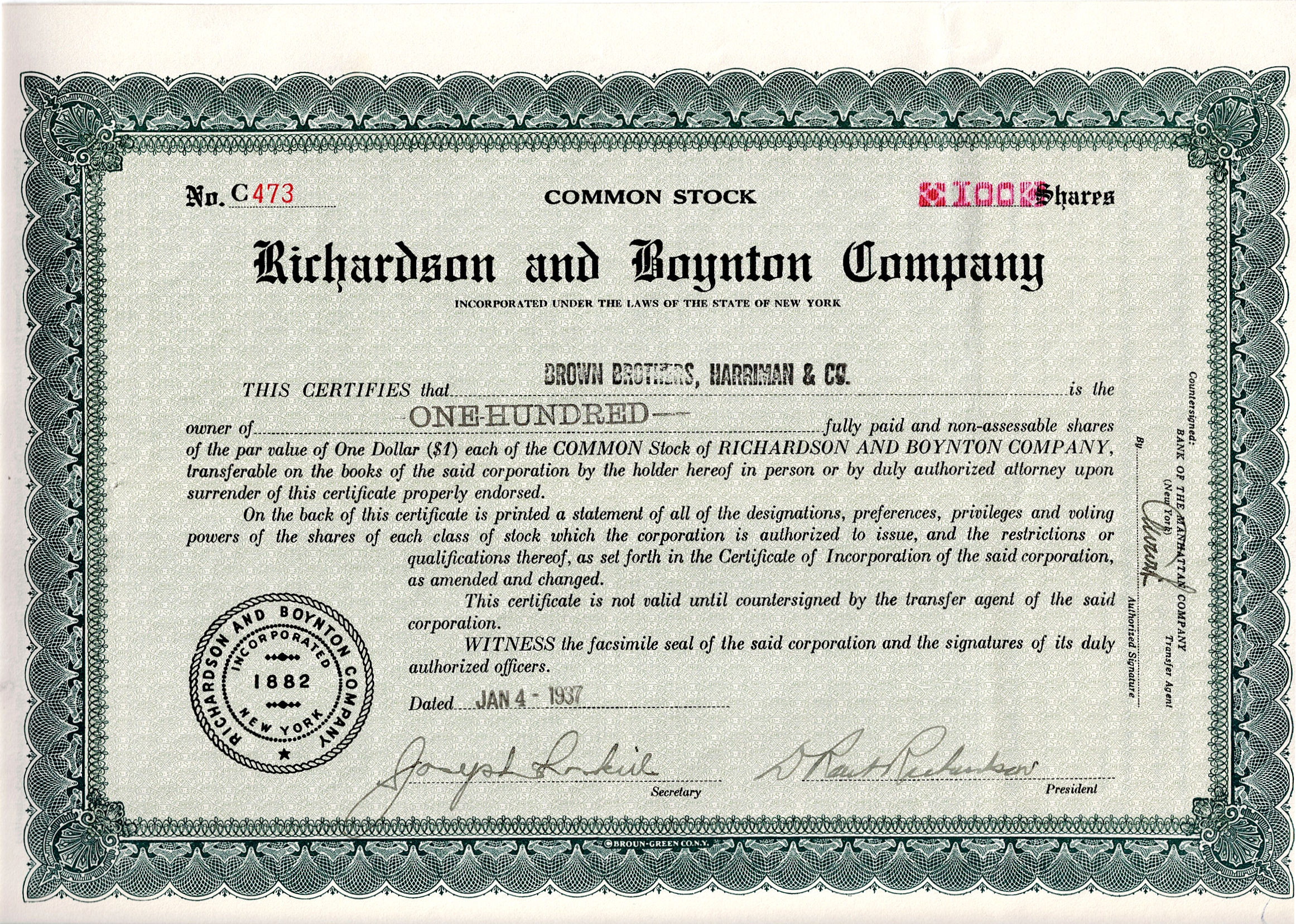 Richardson and Boynton Company