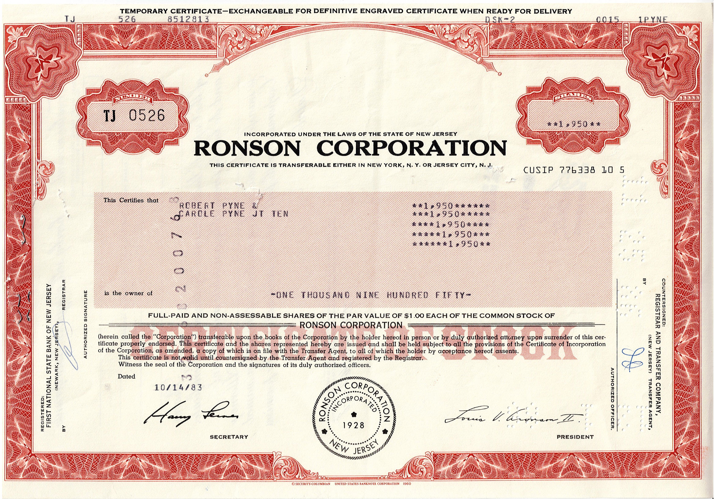 RONSON CORPORATION
