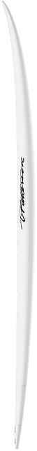 Vertical white swoosh graphic