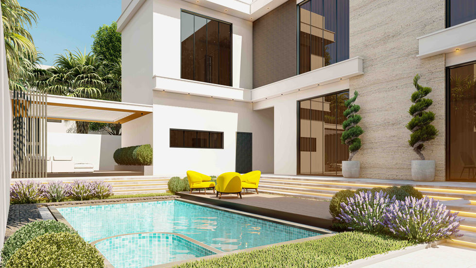 Landscape and Swimming Pool Villa at MBZC, Fujairah