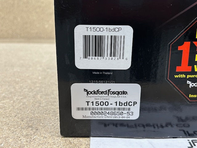 Thumbnail: Rockford Fosgate T1500-1bdCP 1-Channel Car Amp 1500 WATT AMP