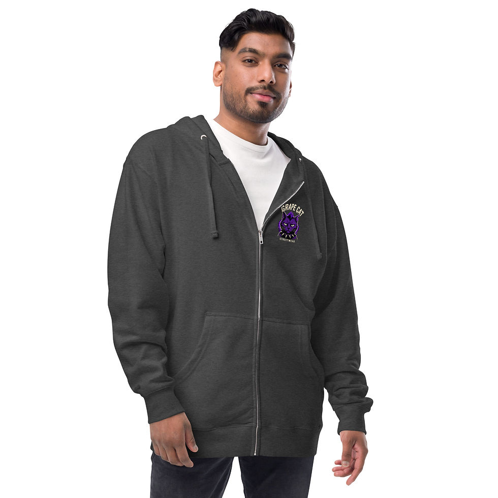 Thumbnail: Good Taste. Bad Intentions Unisex fleece zip up hoodie