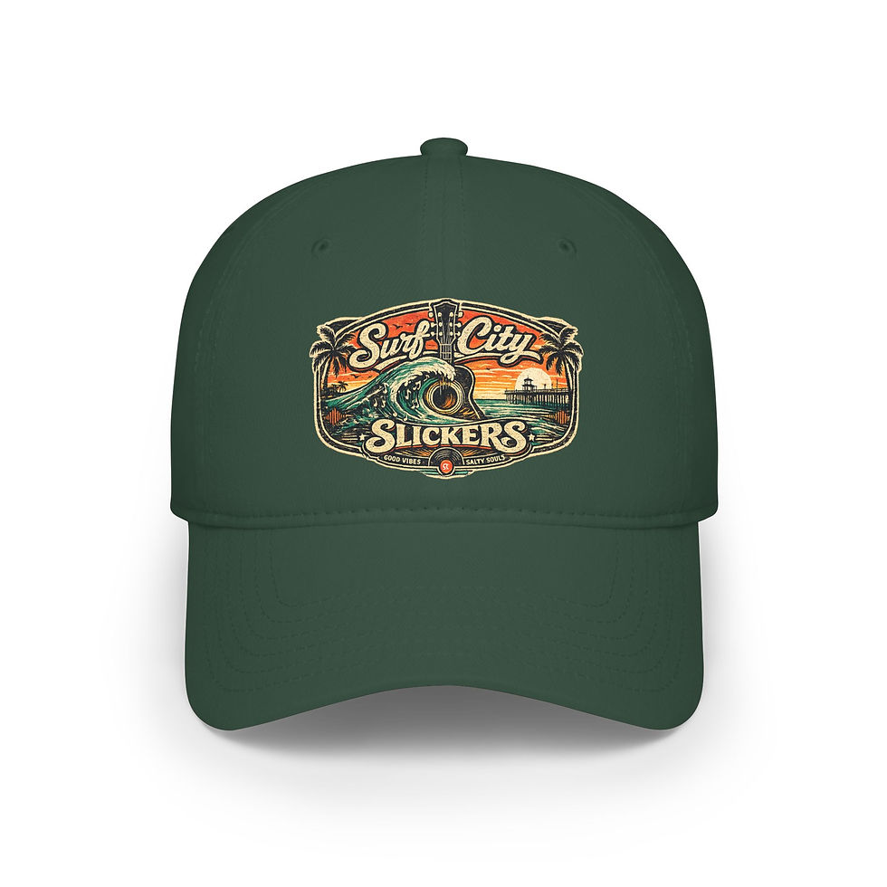 Thumbnail: Surf City Slickers Vintage Surf Wave Baseball Cap