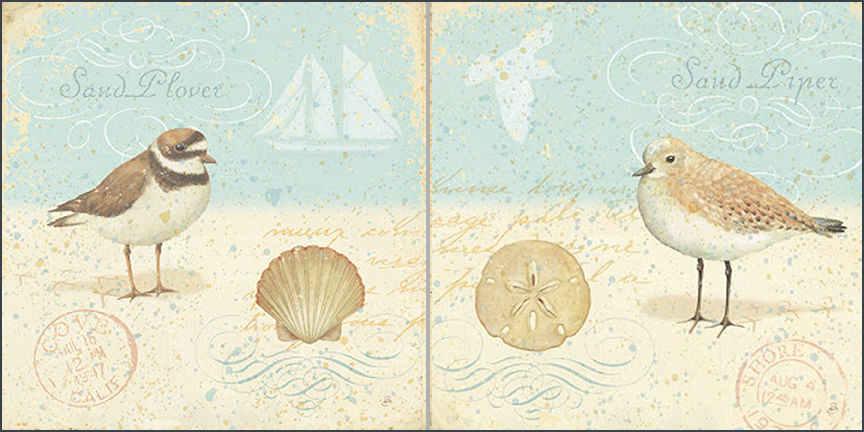 Thumbnail: 1911-  2 piece set Sandpiper Tile