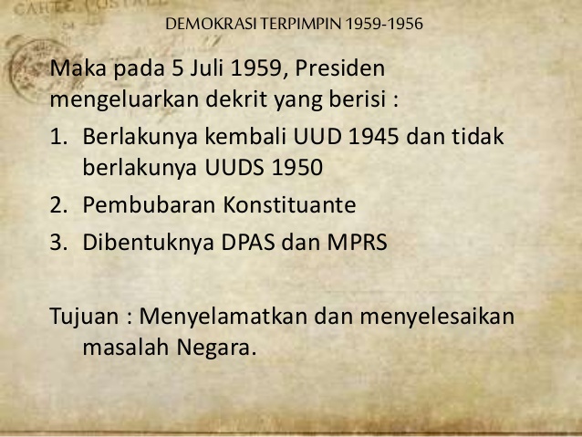 Hasil gambar untuk dekrit presiden