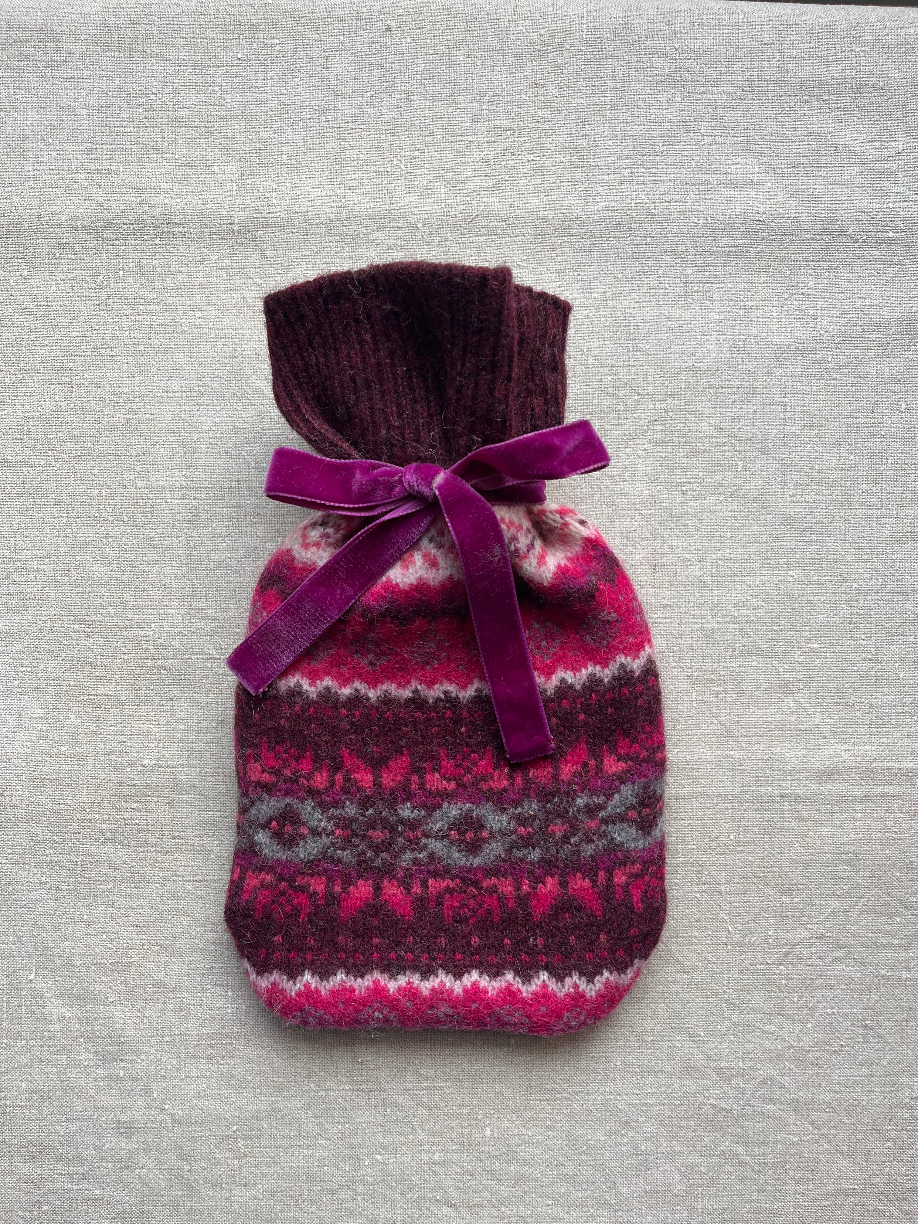 Recycled Mini Wool Hot Water Bottle 