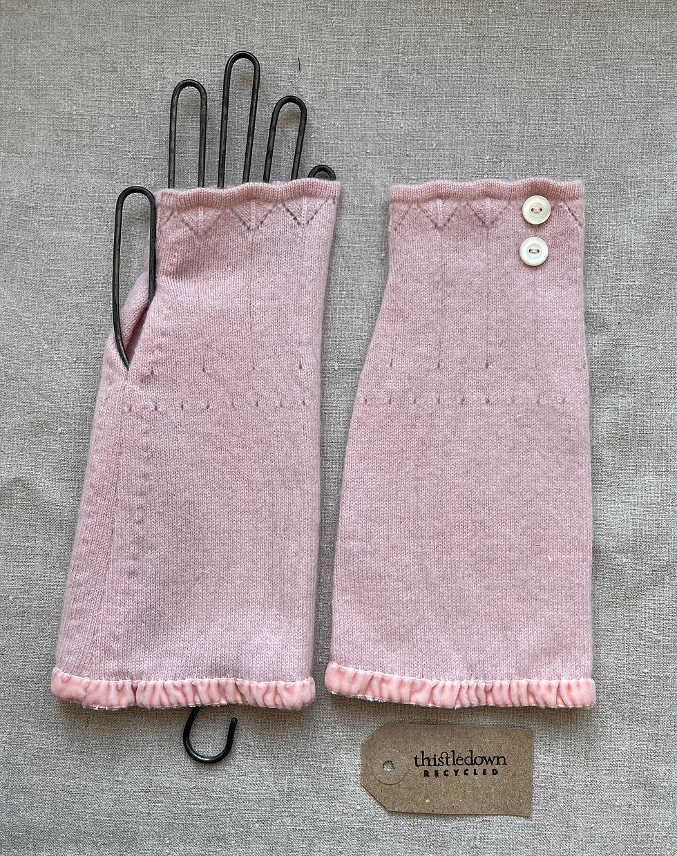 Thumbnail: Recycled Cashmere Wrist Warmers 
