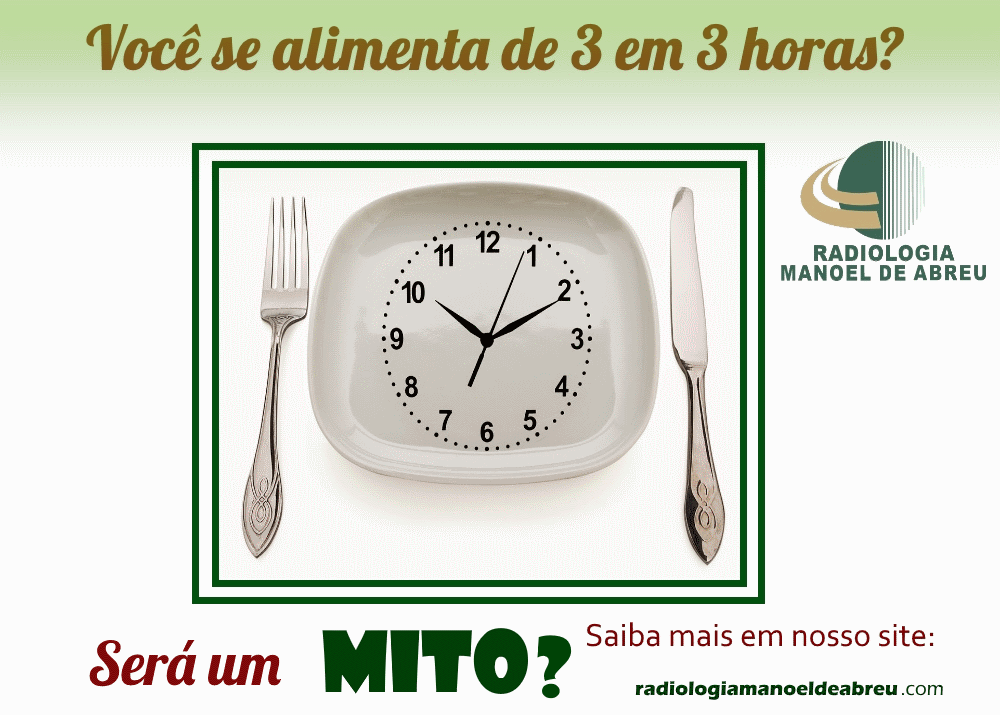 Você se alimenta de três em três horas?