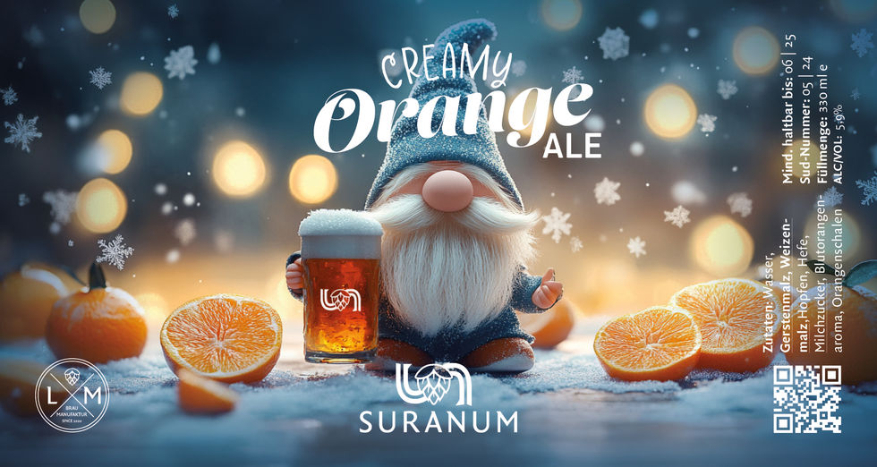 Mit KI generiertes Bild für die Weihnachtsbier Etikette