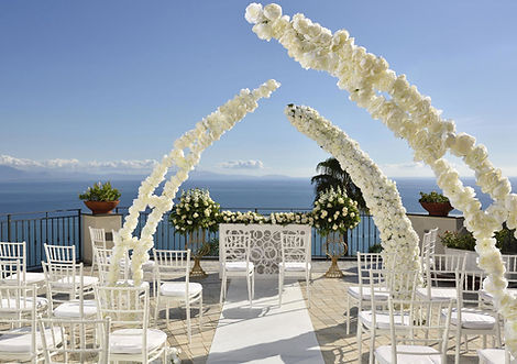 Breath taking view on the terrace for the reception