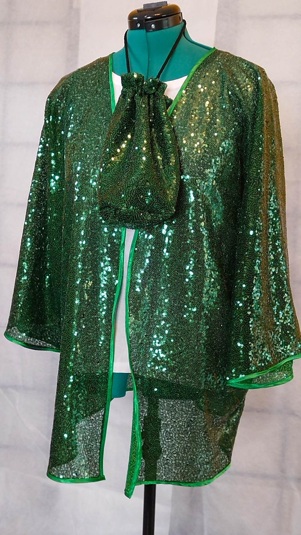 Green Sequins Kimono