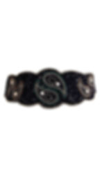 Black beaded women's belt