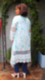 Light Blue Cotton Embroidery Cardigan Full Sleeves