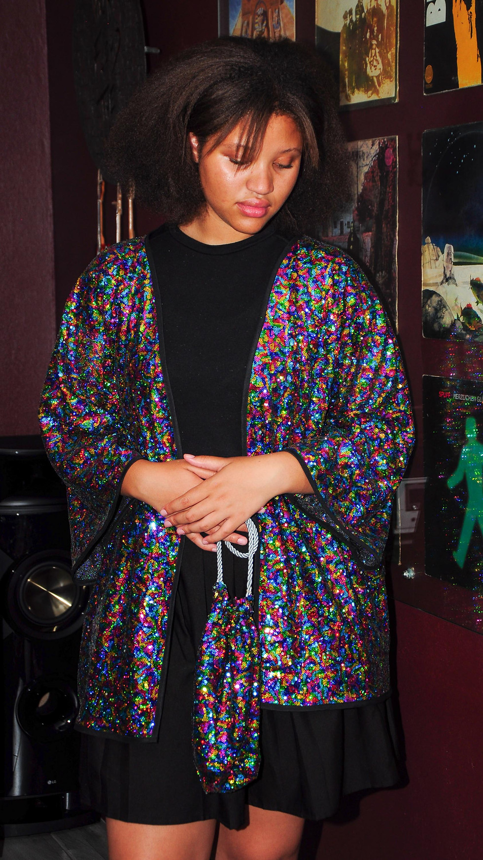 Multi-coloured Sequins Kimono