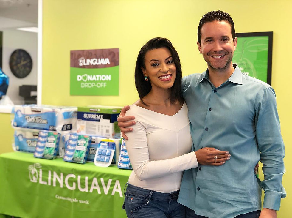 David and Liana Brackett at Linguava