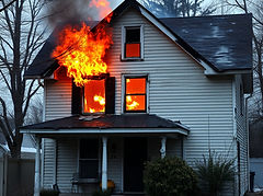 Fire loss, major damage