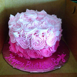 buttercream rosette cake
