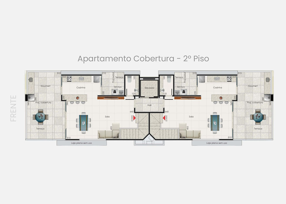 Apartamento Cobertura - 2º Piso