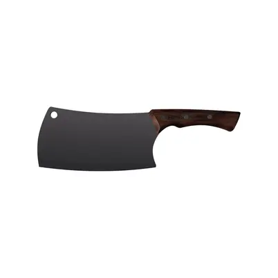 Cutelo Tramontina Churrasco Black com Lâmina de Aço Inox Escurecido e Cabo de Madeira 7_.w
