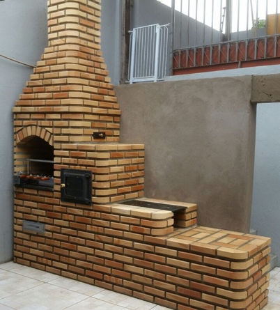 Trio com Churrasqueira, Forno e Fogão à Lenha