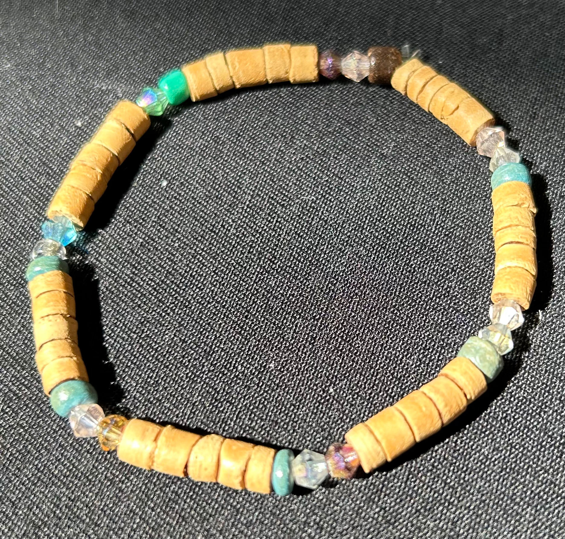 Bracelet - Compressed Cork Turquoise 