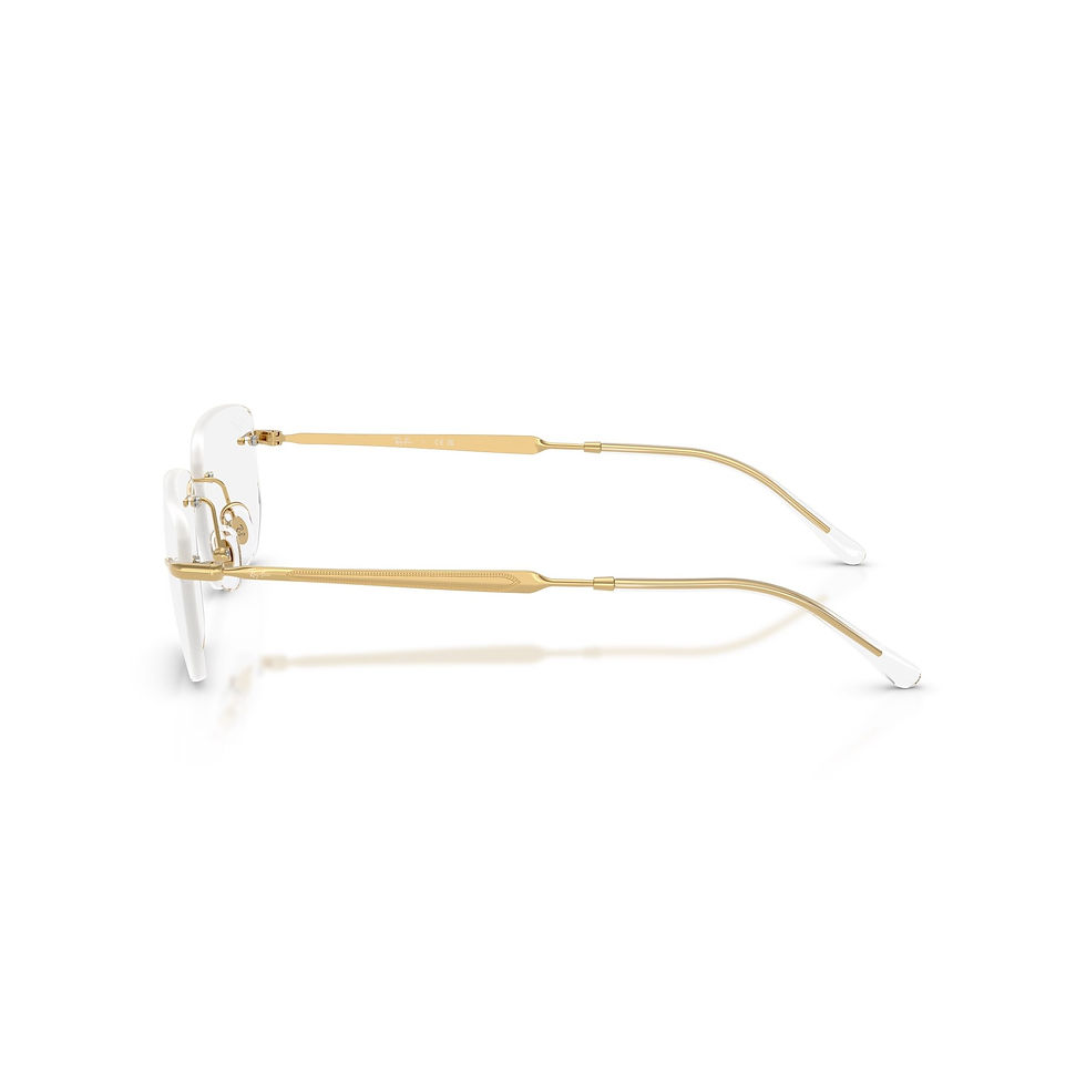 Thumbnail: RAY BAN 3768V 2500 - Gold Rectangle Eyeglasses for Men