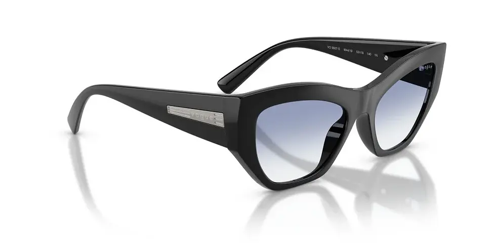 Thumbnail: VOGUE 5607S W44/19 - Black Cateye Sunglasses for Women