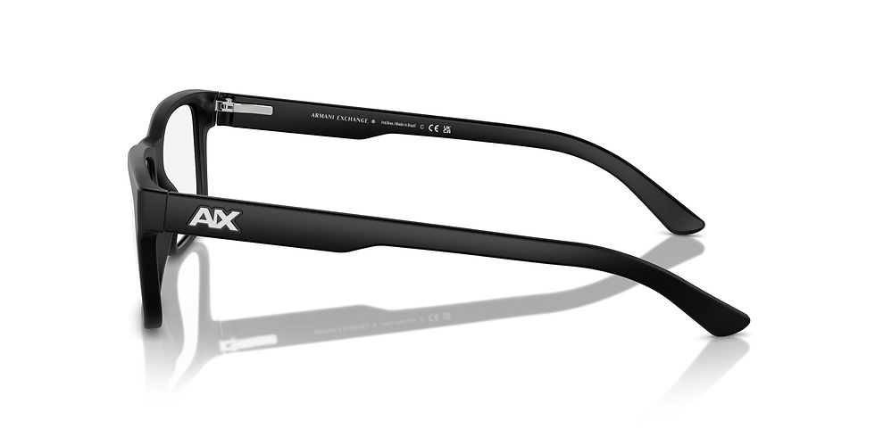 Thumbnail: ARMANI EXCHANGE 3016 8078 - Black Rectangle Eyeglasses for Men