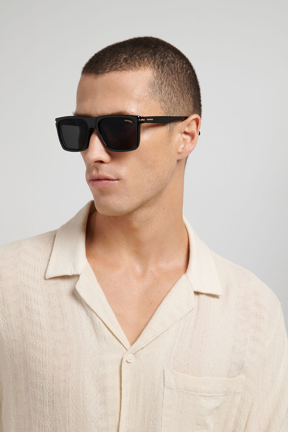 Thumbnail: CARRERA CA 387/C 807 - Black Rectangle Eyeglasses for Men