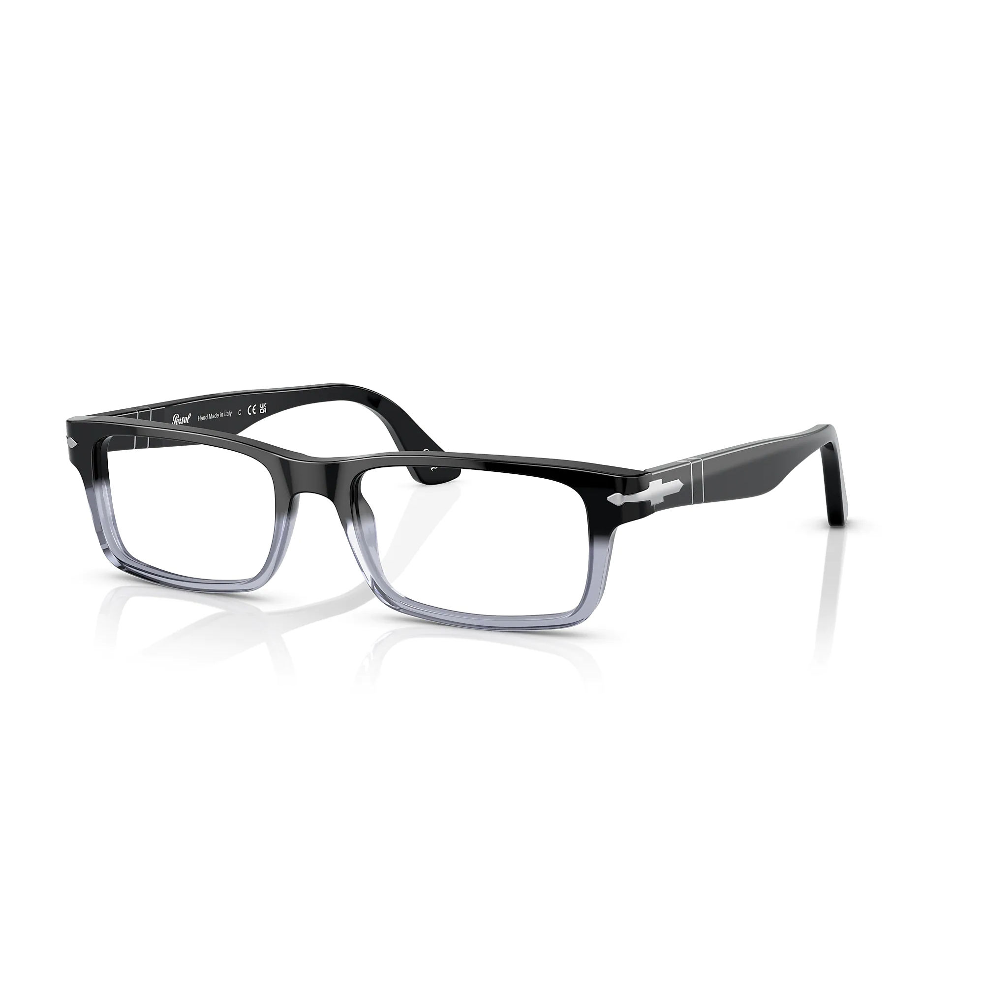 PERSOL 3050V 966 - Black Rectangle Eyeglasses for Men