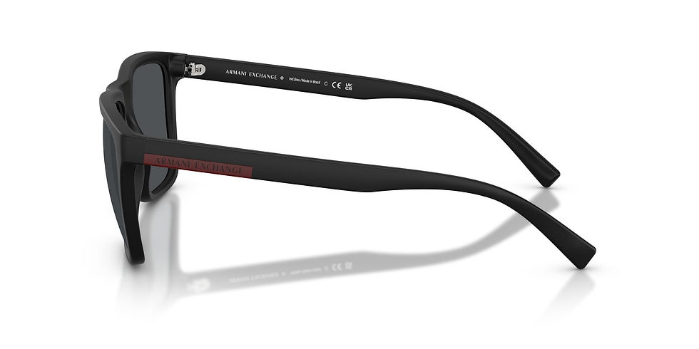 Thumbnail: ARMANI EXCHANGE 4080S 80786G - Black Square Sunglasses for Men