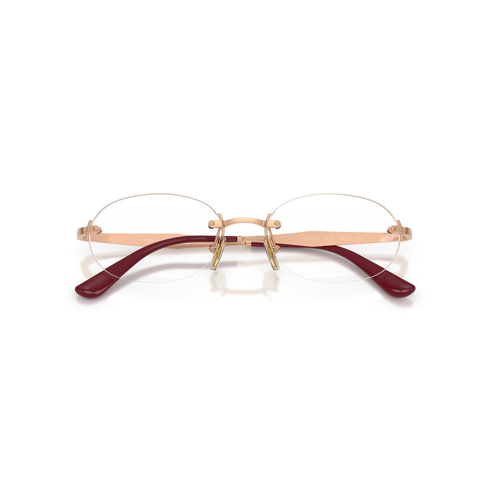 Thumbnail: VOGUE 4343 5152 - Gold Oval Eyeglasses for Women