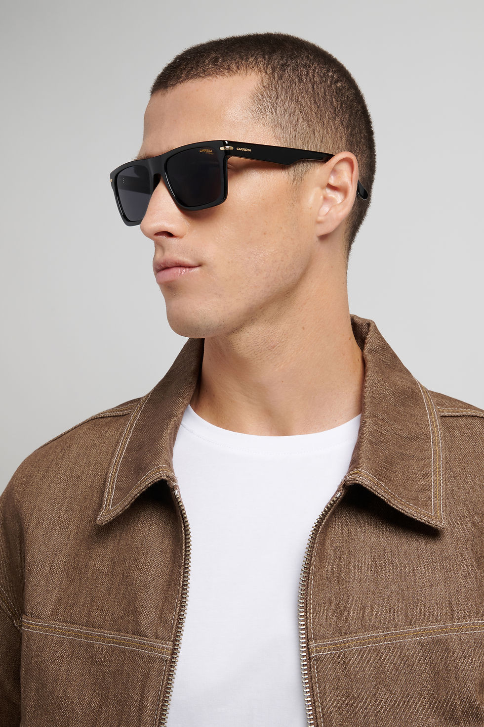 Thumbnail: CARRERA CARRERA 378/S 807 - Black Rectangle Sunglasses for Men