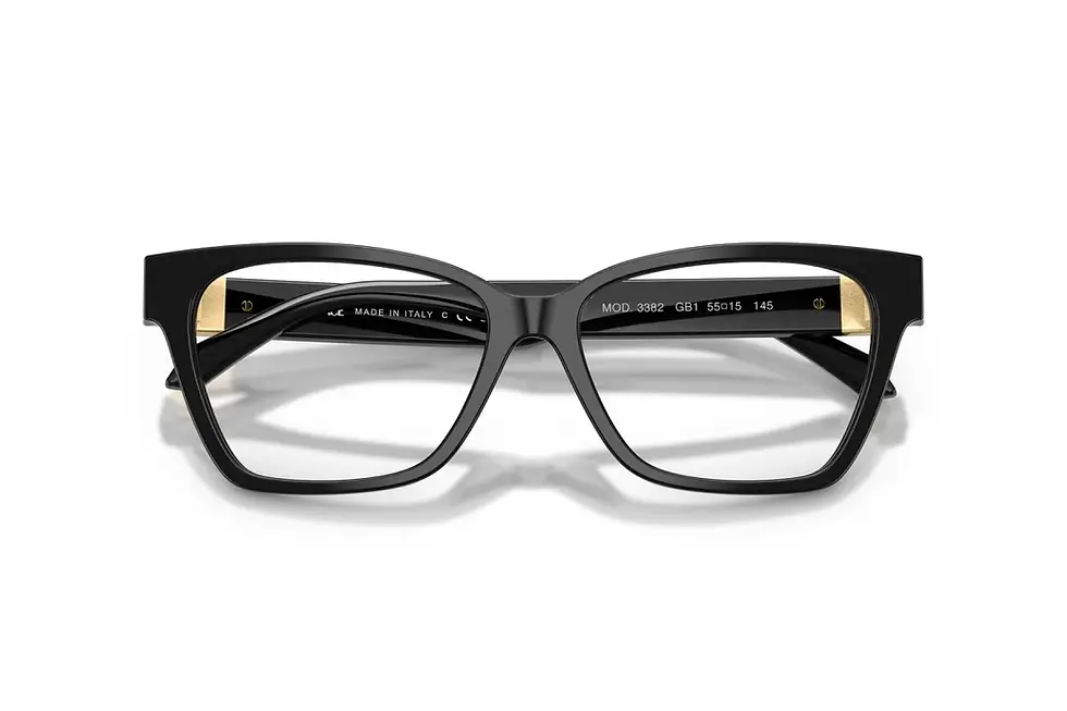 Thumbnail: VERSACE 3382 GB1 - Black Cateye Eyeglasses for Women