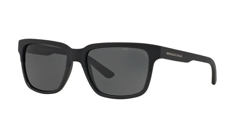 Thumbnail: ARMANI EXCHANGE 4026S 812287 - Black Square Sunglasses for Men