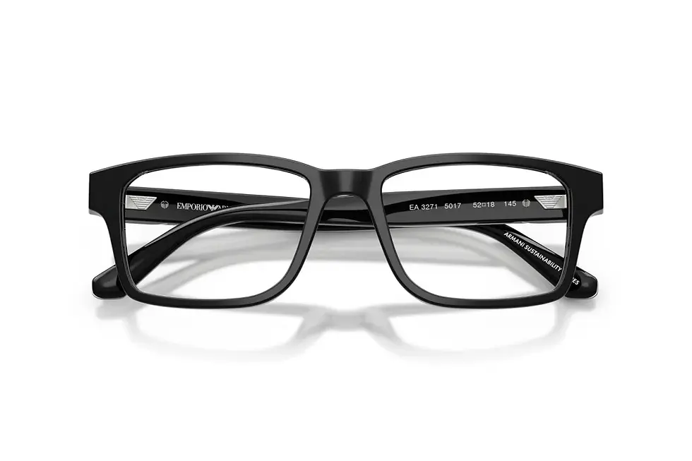 Thumbnail: EMPORIO ARMANI 3271 5017 - Black Rectangle Eyeglasses for Men