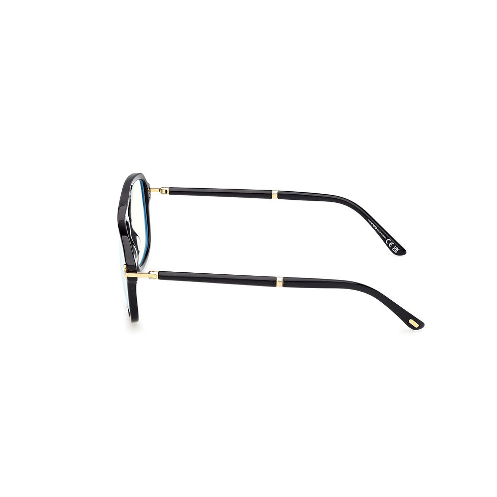 Thumbnail: TOM FORD 6086-B 001 - Black Aviator Eyeglasses for Men